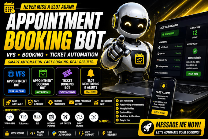 code appointment booking bot,appointment bot,vfs appointment,vfs,booking bot