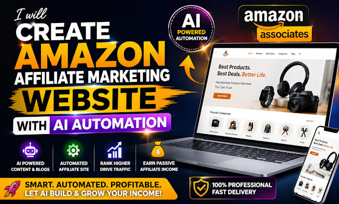create amazon affiliate marketing website with ai automation