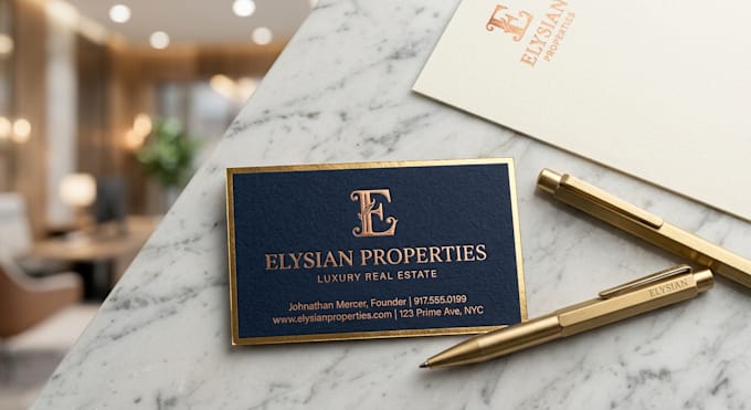design a luxury real estate logo and corporate brandidentity