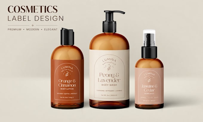 design cosmetic and supplement labels with 3d mockup