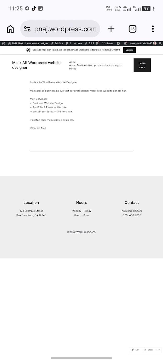 do design a professional wordpress business website with elementor