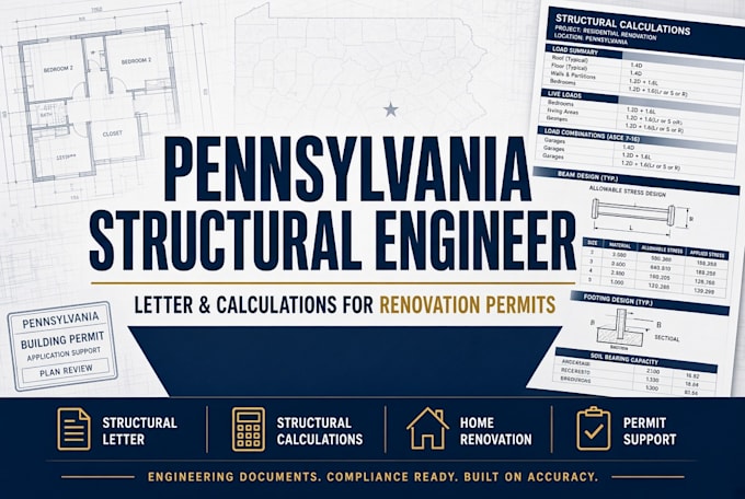 pennsylvania structural engineer letter calculations for renovation permits