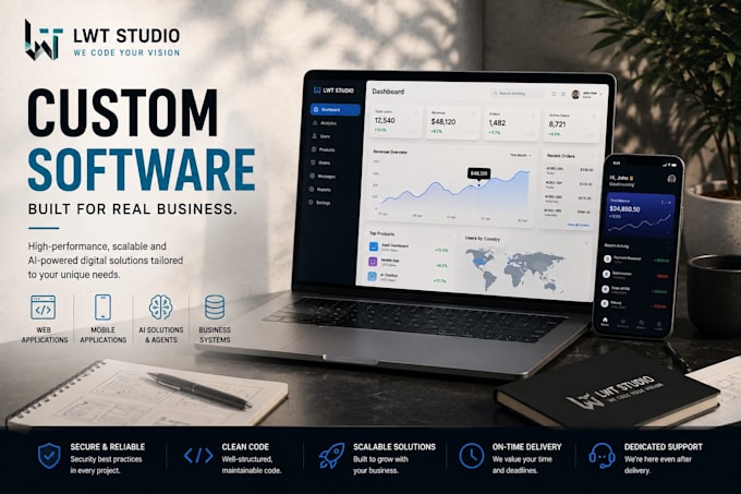 build a custom software for your business or startup