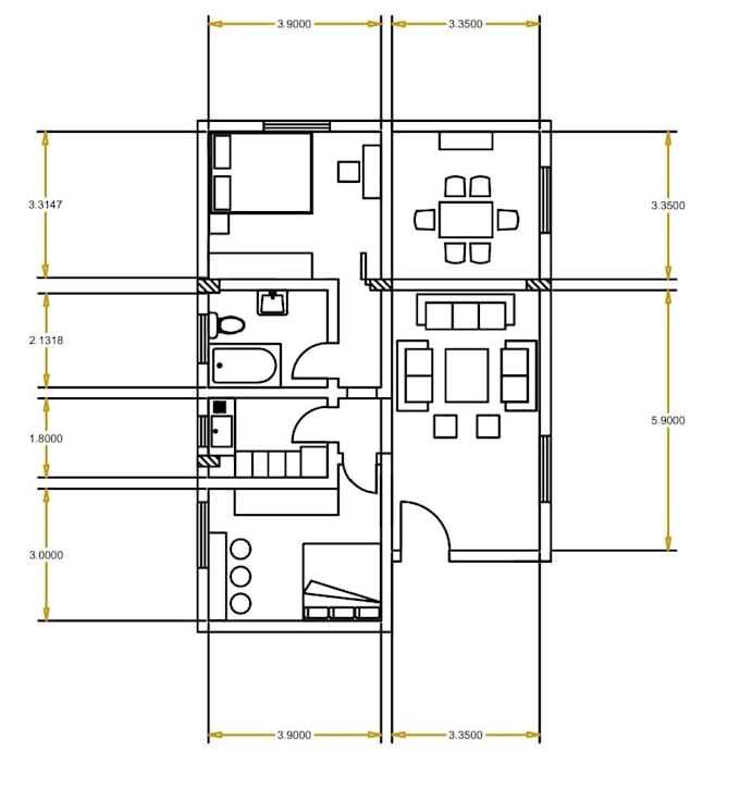 convert sketches into professional autocad floor plans