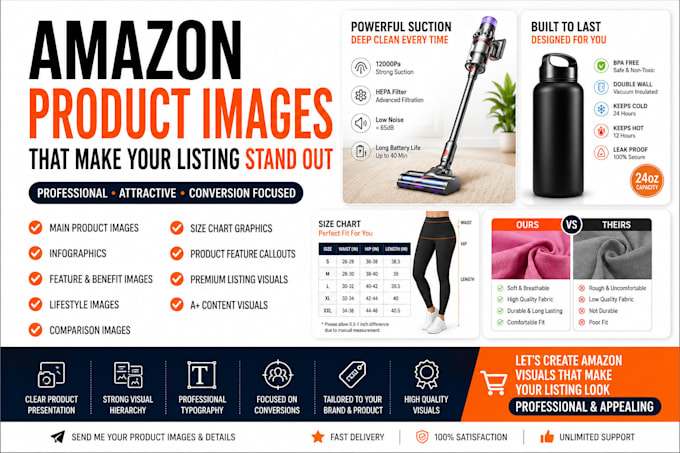 create amazon product images, infographics and lifestyle photos