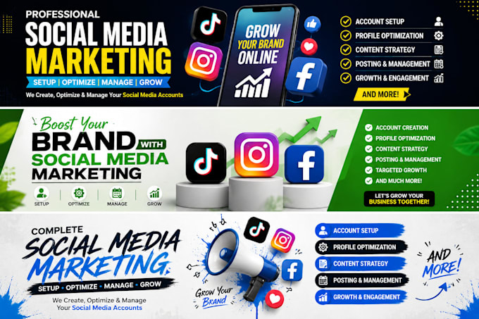 create and optimize facebook ig and tt business accounts