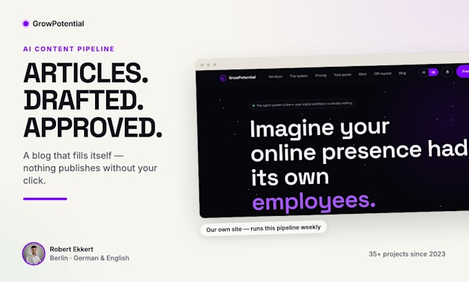 set up a content engine that drafts your posts for you to approve
