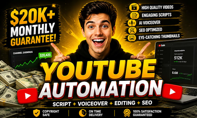 create faceless youtube videos for your automation channel and you tube banner