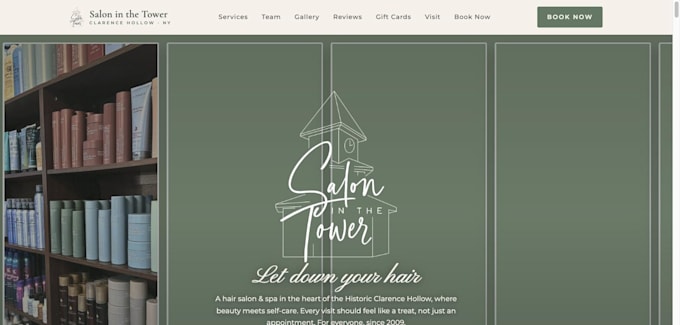 design a modern website for your salon or spa