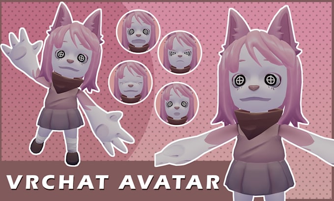 create custom vrchat avatar 3d model with physbones