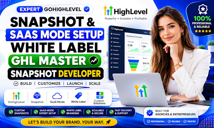 gohighlevel snapshot saas mode setup white label ghl master snapshot developer