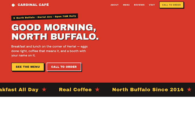 design a modern website for your restaurant or bar
