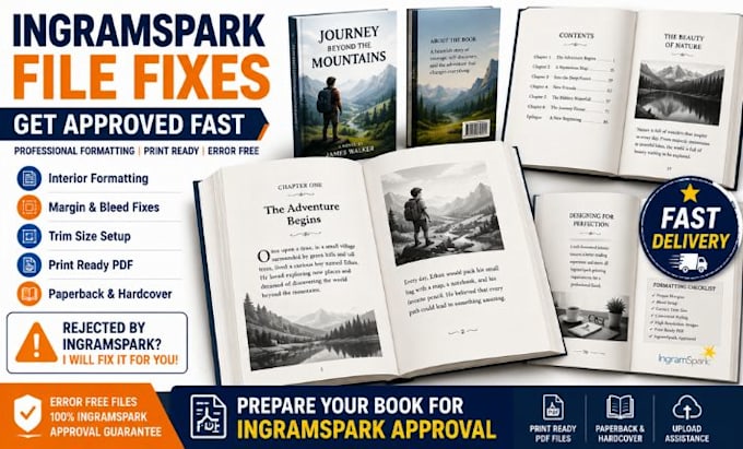 fix ingram spark interior file errors and formatting issues