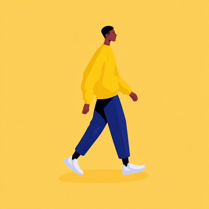 create a custom simple flat character illustration for you