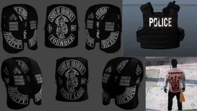 make custom fivem kuttes, mc kuttes, mc bike patch kuttes