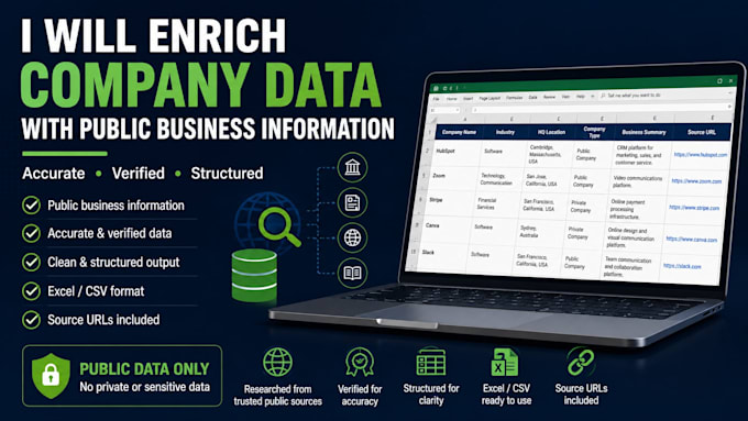 enrich company data with public business information