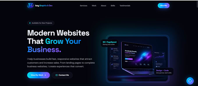 design and develop a modern responsive business website