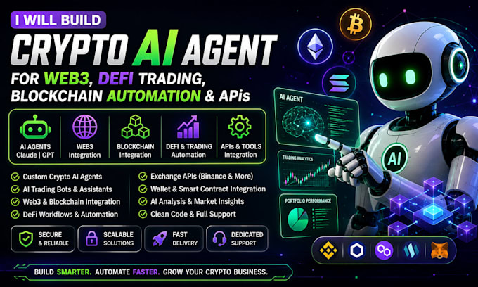 build crypto trade ea ai agent web3 defi trading chatbot blockchain dashboard