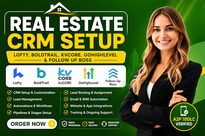 real estate CRM setup  lofty, boldtrail, kvcore, gohighlevel