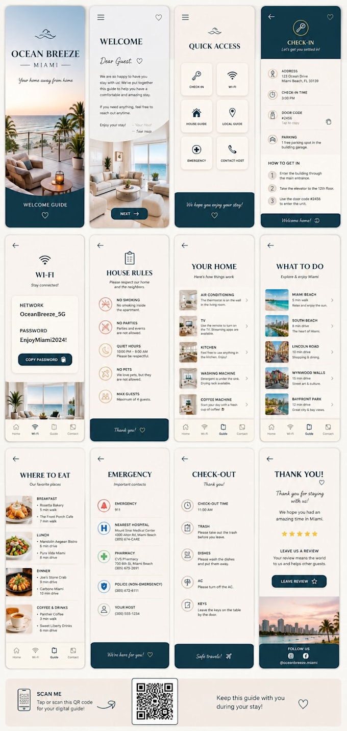 create a professional airbnb welcome guide for your guests