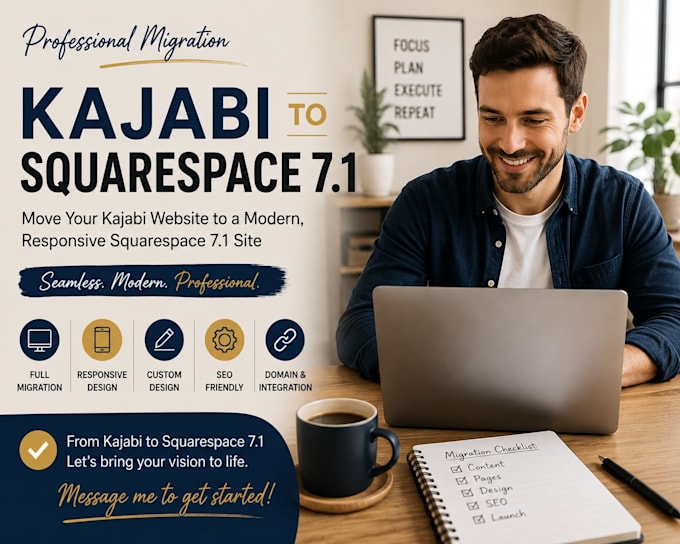 migrate kajabi to squarespace professionally