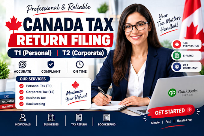 prepare canada tax returns t1 t2 personal and corporate tax
