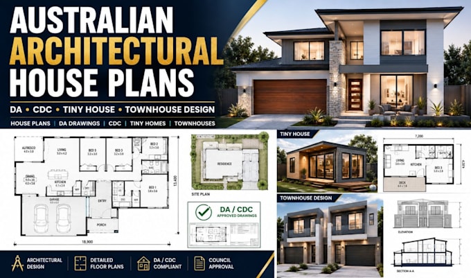 australian architectural house plan da cdc drawings tiny house townhouse design