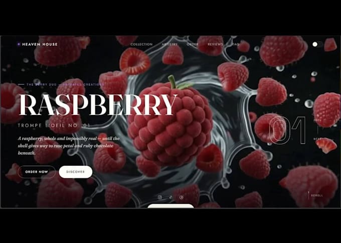 create a luxury website with custom animations