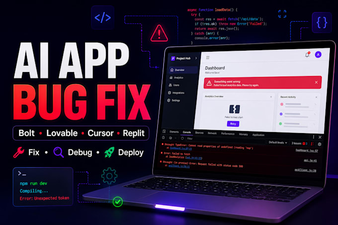 fix bugs and errors in your ai generated web app