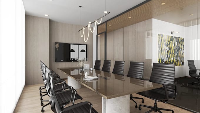 redesign office interior 3d rendering, lobby, reception,3d coworking space video
