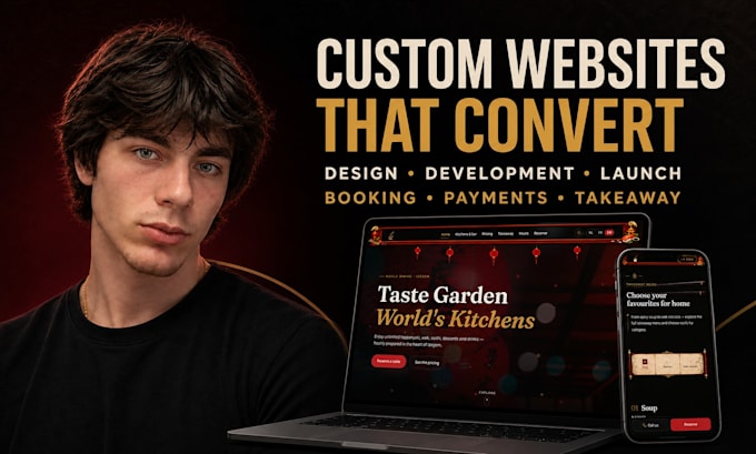 build a restaurant website with online ordering and reservations