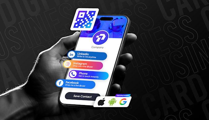 design digital business card with qr code