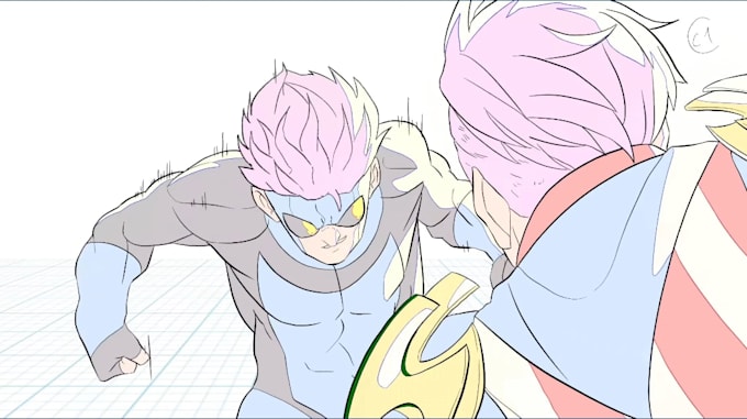 handdrawn 2d traditional animation, frame by frame 2d animation, 2d anime series