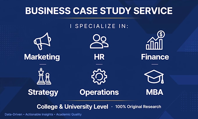 write your business case study analysis