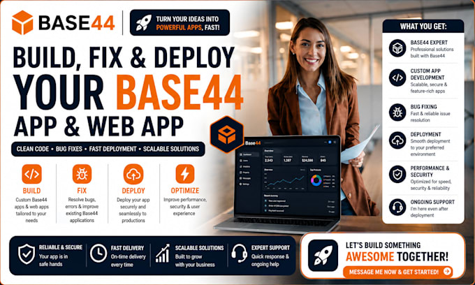 build, fix and deploy your base44 app and web app
