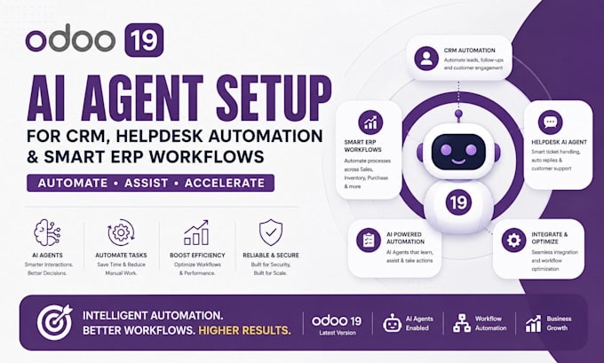 odoo 19 ai agent setup for crm helpdesk automation and smart erp workflows