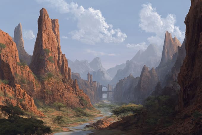 fantasy concept landscape illustrations
