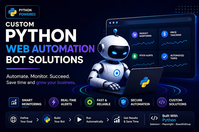 do a python web automation bot, auto purchase bot, buying bot, mentoring web bot