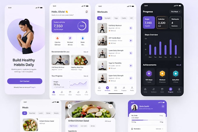 design modern UI UX for apps and websites