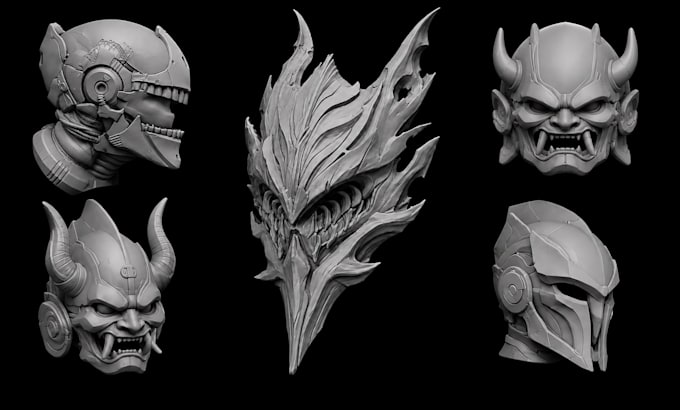 model 3d helmet or mask for 3d printing