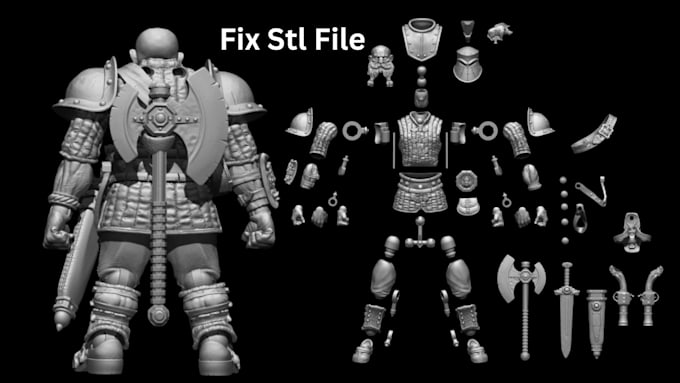 quickly fix stl file 3d model file obj 3mf cad step file for 3d printing