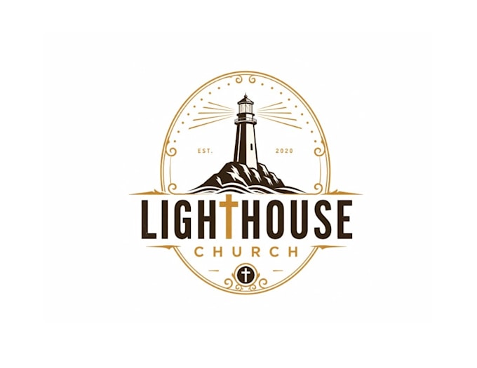 do good looking creative  lighthouse  logo with free source file