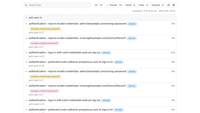 build playwright end to end tests for your website