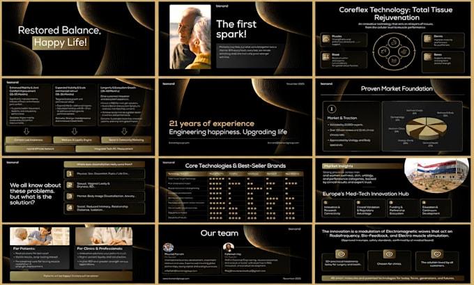 design, redesign pitch deck, powerpoint presentation, google slides and canva