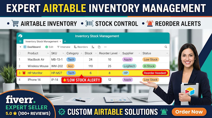 create airtable order tracking fulfillment customer orders automation sales CRM