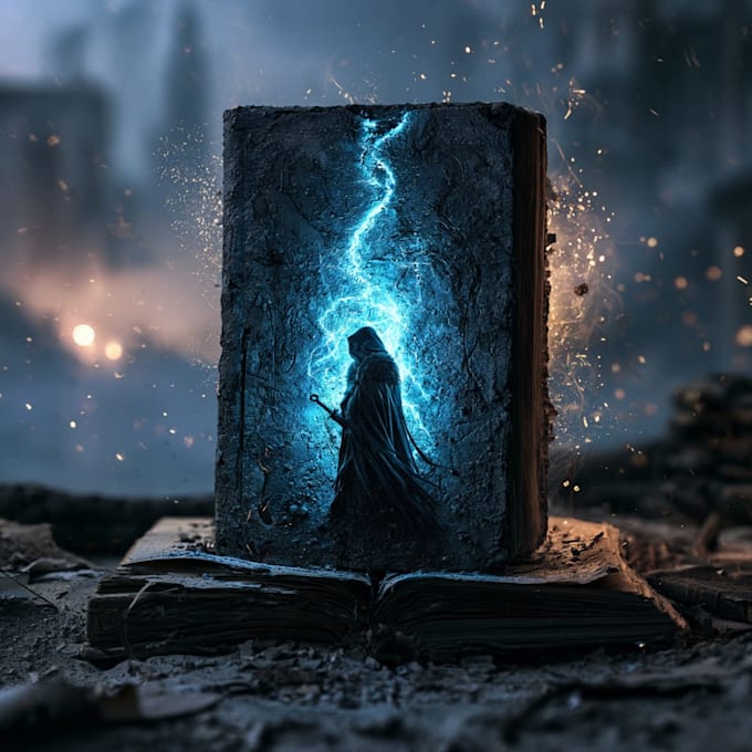 create an epic fantasy cover with magical artwork