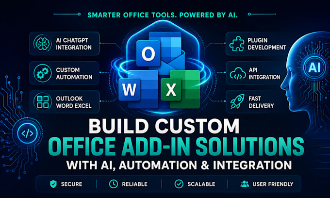 build a custom office addin for outlook word excel with ai