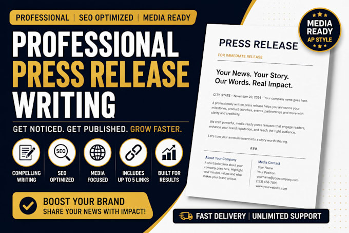 write a SEO press release for your business or startup