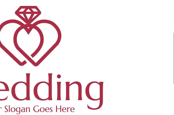 create minimalist wedding logo design