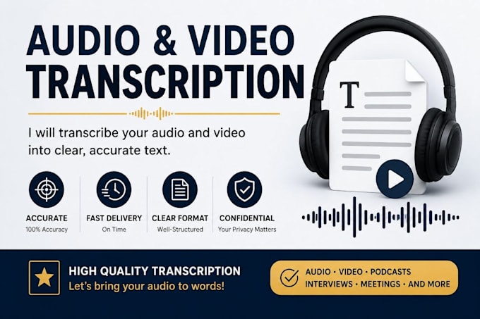 provide professional audio transcription services
